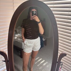 Abercrombie Linen Blend Shorts - White (Size M)